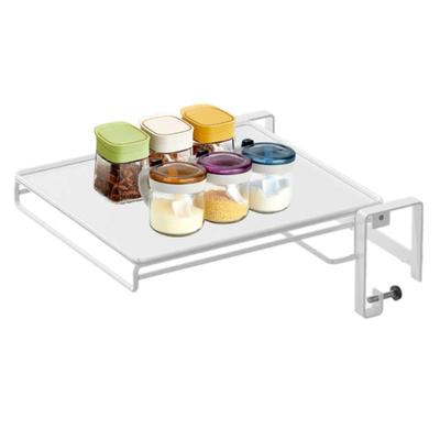 Foldable Design Cabinet Door Storage Rack With Towel Rack Door Mounted Kitchen Shelf Storage Organizer Countertop Cabinet