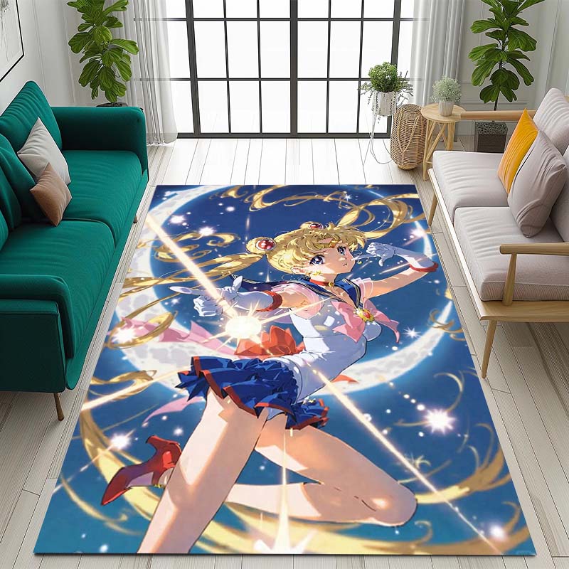 The New 2026 Pretty Guardian Sailor Moon Rug Is Suitable for Home Décor In Game Rooms, Bedrooms, Living Rooms, Sofa Areas, and