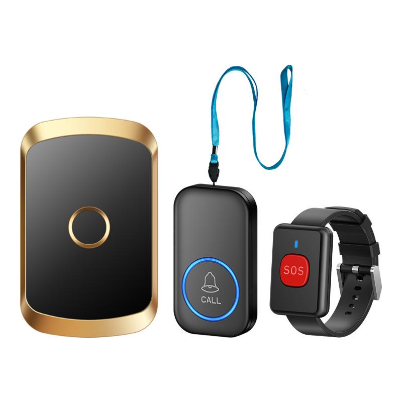 Elderly Portable Pager: Night Alarm & Fall Alert Wristband