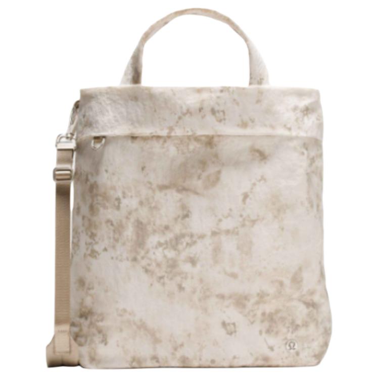 Lululemon On My Level D-Ring Hook Versatile Tote Bag Women bags Textured-Oak-Brown-Mix LW9FNFS-070791 Floral Textured Oak Brown Mixed Color