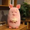 45~80Cm Holding A Star Plush Pink Pig Standing Toy Stuffed Squishy Cute Cartoon Animal Fantastic Plushie Birthday Present