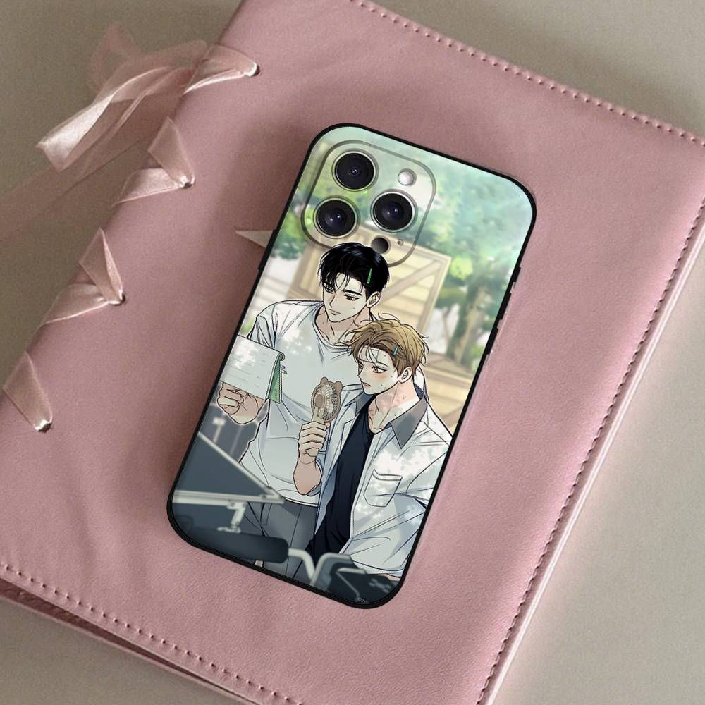 Korean Comics Summer Black Phone Case That Fits For IPhone 17,16,15,11,13,14 Pro Max,Plus,X,Xr,Xs Max,13Mini