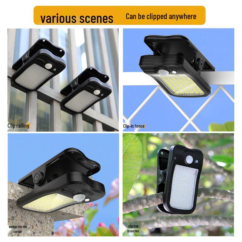 Solar Clip-On Outdoor Sensor Camping Light