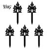 Witch Hat Flower Pot Decor 5Pcs Halloween Planter Stakes, Acrylic Garden Sign for Outdoor Yard Lawn Backyard, Indoor Potted Plant Accessories