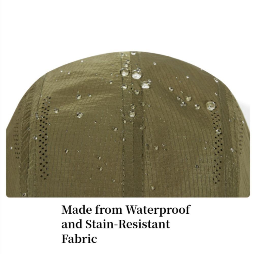 Wasserdichte Netz-Baseballkappe mit flachem Schirm für Herren und Damen, geeignet für Outdoor-Sportarten, Laufen, Radfahren, Golf und Freizeit