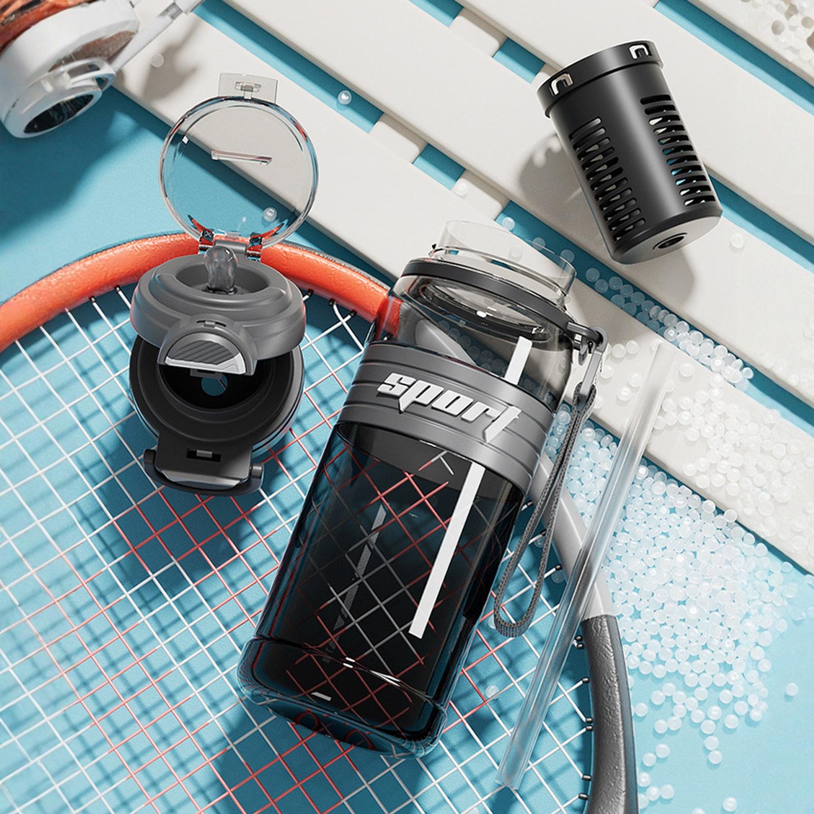 Sports Water Bottle, Plastic Water Cup, High Straw Cup, Large Capacity Double Drinking Cup 800ml/27oz one size