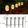 Solar-Powered Halloween Pumpkin Skeleton Ground Lights - Waterproof Outdoor Garden Decor
