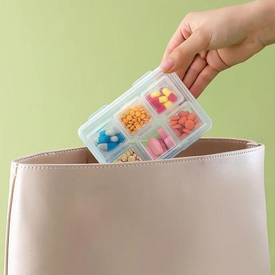 Portable Medicine Storage Box, Plastic Desktop Medicine Storage Box With Lid, Mini Household Medicine Box