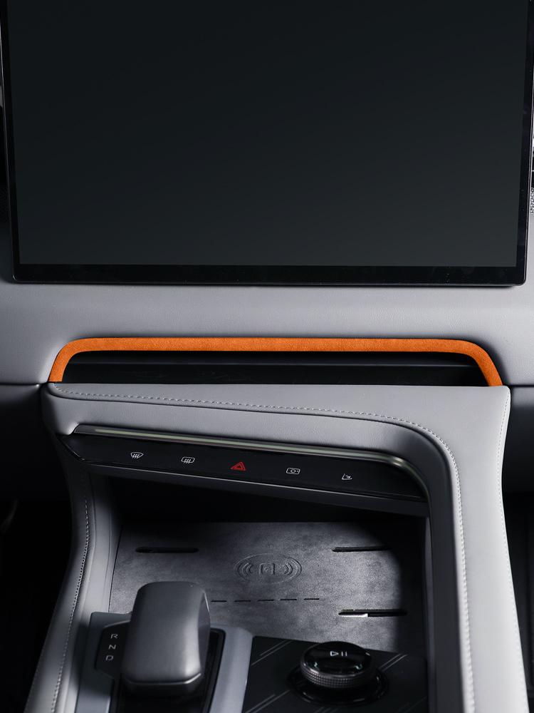 Italy Suede Overlay Interior Cover for Zeekr 001 2024 2025 Car Central Control A/C Air Outlet Frame Trim Strip Stickers