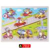 Wooden 3D Educational Grasping Board & Puzzle for Children: Animal & Fruit Theme Cognitive Toy
