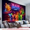 Neon Bar Birthday Photo Backdrop, for Birthday Party Photo Booth Decor