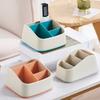 Remote Control Storage Holder Box with Four Compartments,storage Shelf, for Remotes, Glasses, Watches/organizador De Escritorio