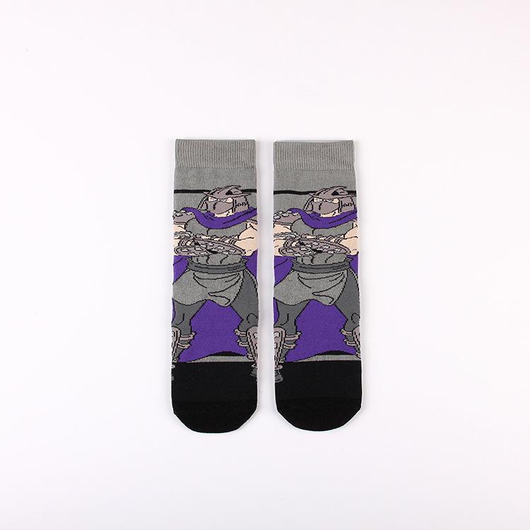Neformální žakárové ponožky střední délky pro dospívající želvy ninja pro ženy a muže