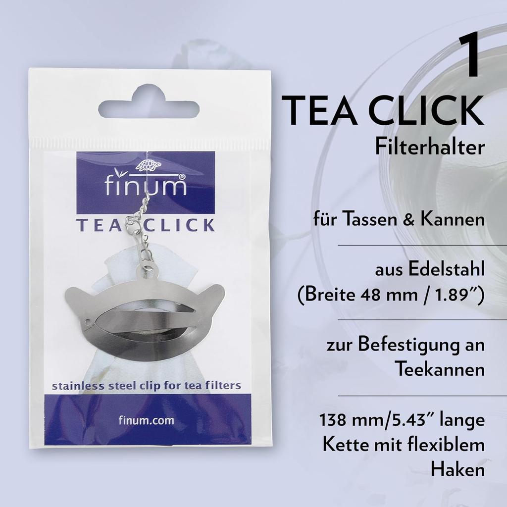 Finum Tea Click - Stainless Steel Clip for Tea Bag Filters