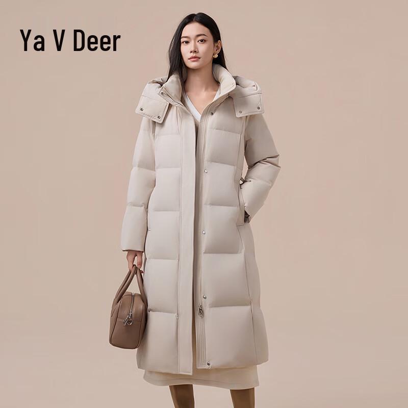 

Женский длинный пуховик Yalu с капюшоном, приталенный по талии M