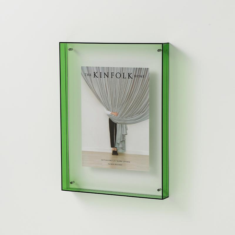 Cornice per Foto Acrilica Plastica Rettangolare Vuota Porta Cornice per Foto Custodia a Due Lati Trasparente Struttura per Disegno Decorazioni per la Casa