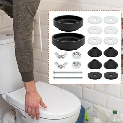 Parafusos do Tanque do Vaso Sanitário, Kit de Reparo com Arruelas de Vedação, À Prova d'Água, Vedação contra Vazamentos, Fácil Instalação, Manutenção