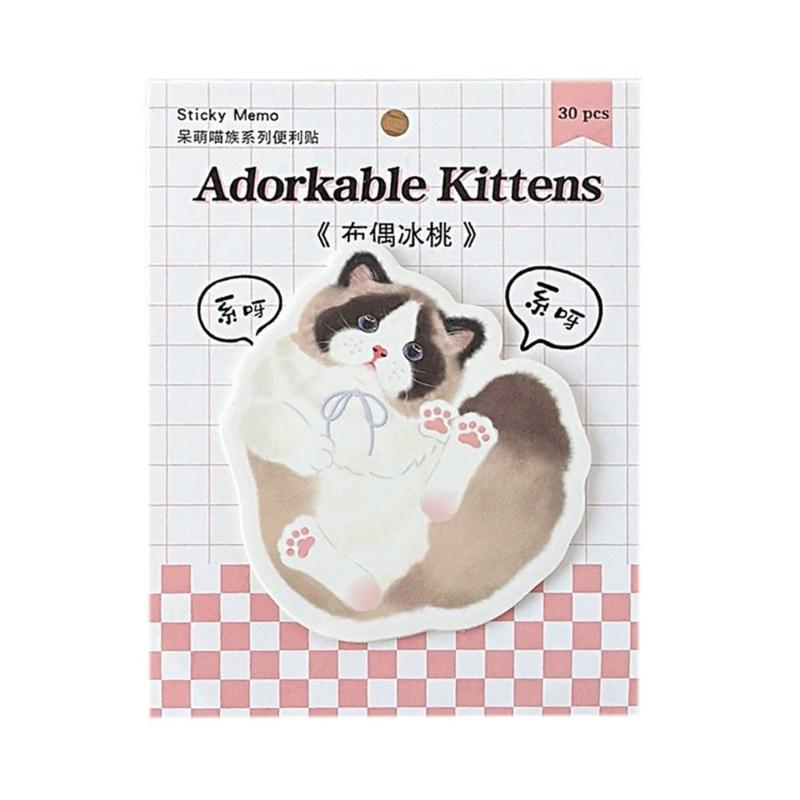 Cute Pet Kitten Office School Supplies Special Shaped Family Series Cute Message Stickers Handbook Material Paper Kawaii Gift
