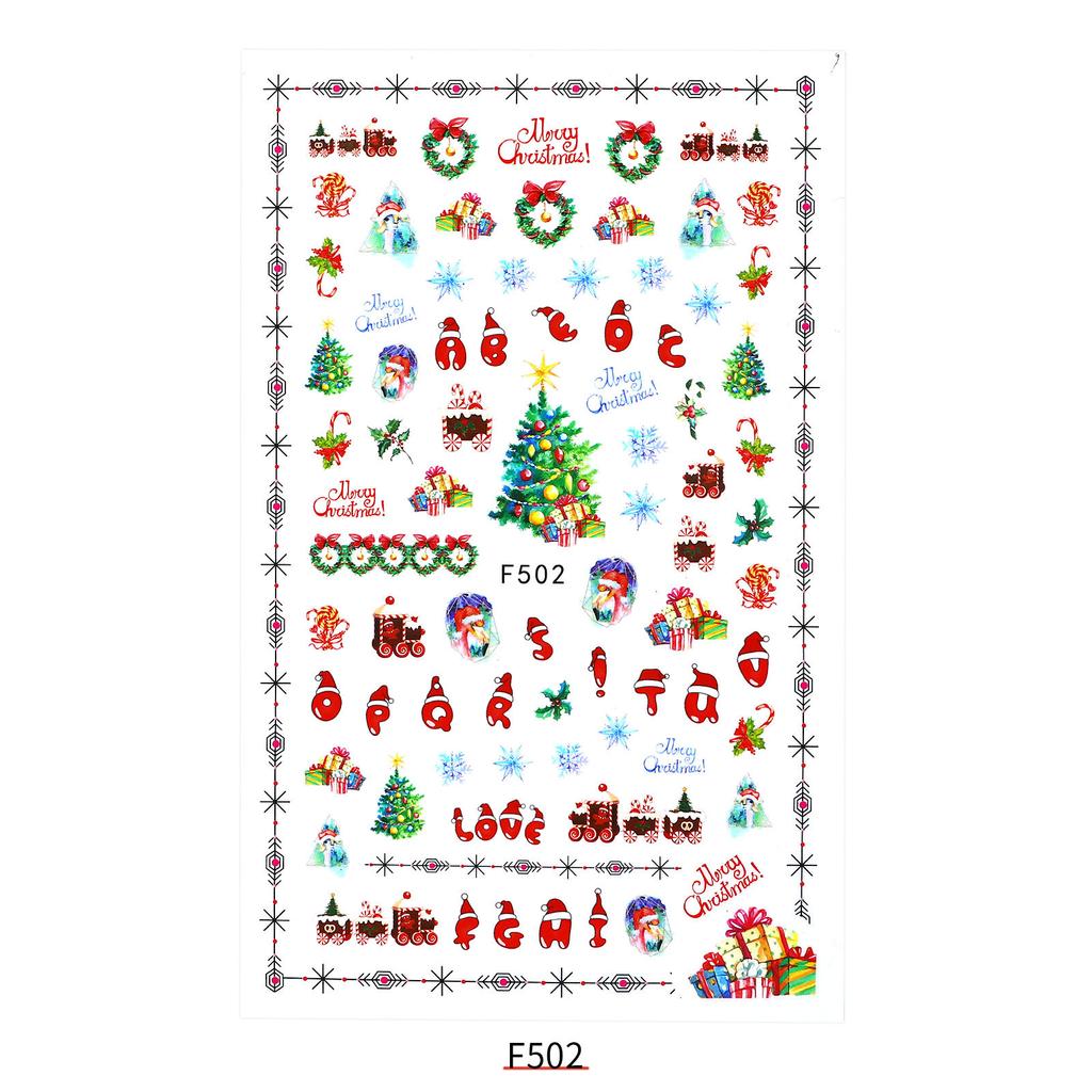 3D Adhesive Halloween Christmas Nail Stickers Decals Nail Art Decoration