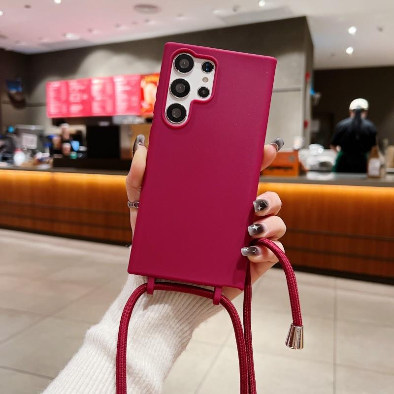 Lanyard Case For Samsung Galaxy S25 Ultra S24 S23 S22 Ultra S21 Plus S20 FE A16 A36 A56 A55 A35 A53 A54 A34 A14 Candy Shockproof Crossbody Strap Cover