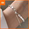 100% Solid 925 Sterling Silver Retro Bracelet for Women Men Vintage Handmade Shinning Balls Bracelet Birthday Gift