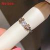 Geometric Silver Zircon Square Ring For Women Fashion Jewelry Accessory
