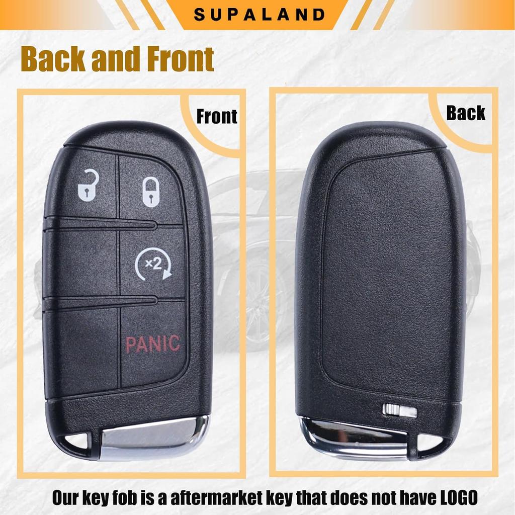 SUPALAND Key Fob Keyless Entry Fits for Jeep Compass 2017 2018 2019 2020 2021 2022 2023 2024 Smart Remote Control Key Replacement M3N-40821302