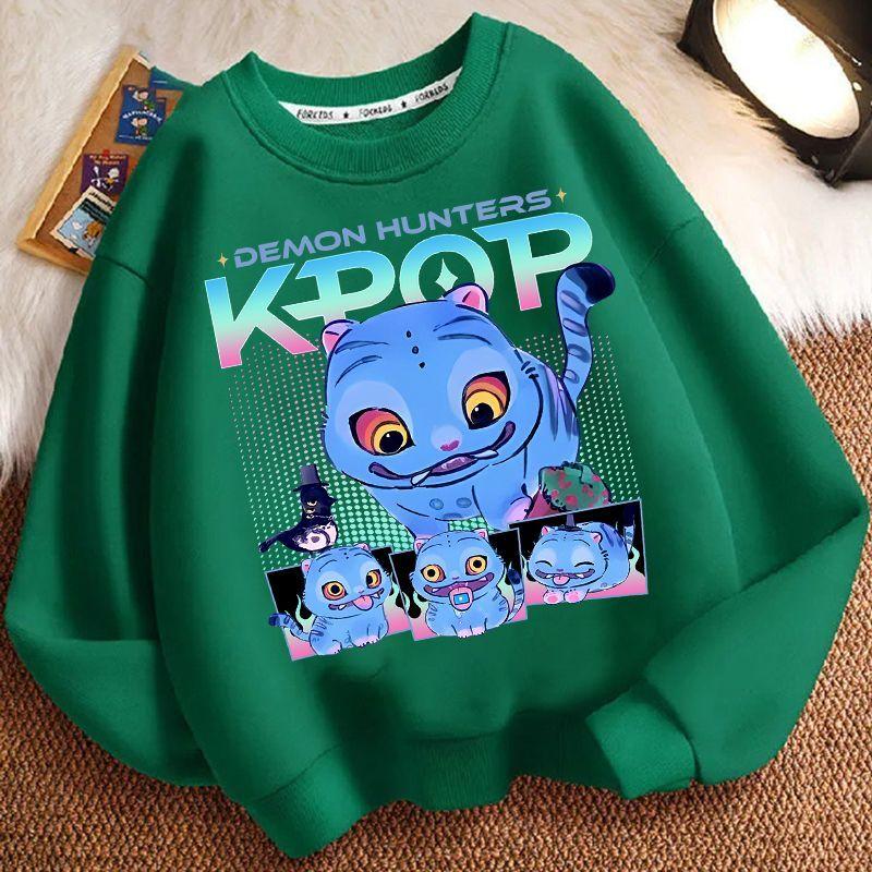 

Детское худи оверсайз «Команда охотников на ведьм» Осень-Зима Повседневное пальто с круглым вырезом и длинным рукавом для мальчиков и девочек 160