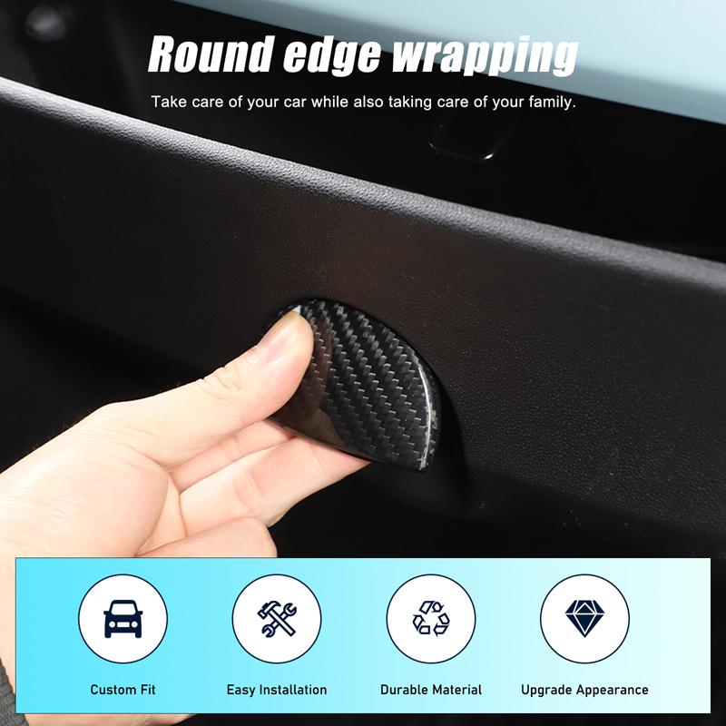 Car Glove Box Switch Cover Trim For Fiat 500 2007-2026 Real Carbon Fiber Interior Car Accessories