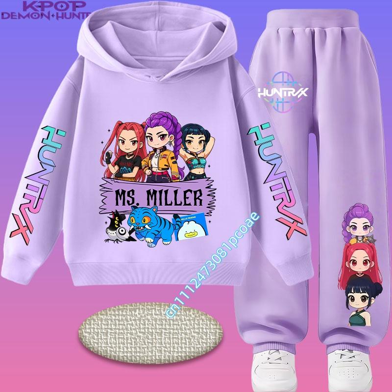 Movie Korean Style Sets Children Hoodies Pullover Sweatshirt Trucksuit Cartoon Girls Boy Kids Clothes