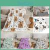 Modern And Stylish Fleece Blanket With Highland Cow Print For All Season Comfort
