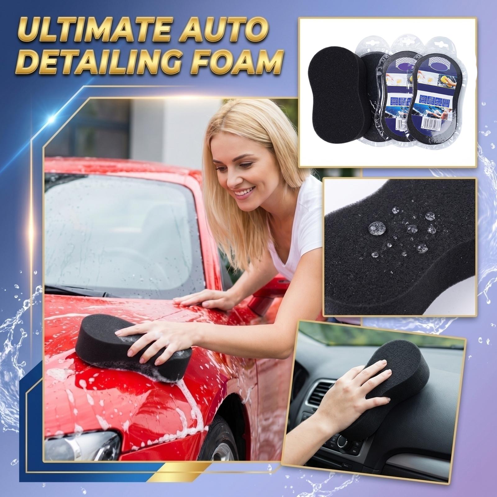 High Density Car Wash Sponge - 1 Pack Thick Sponge for Waxing and Detailing One Size чёрный