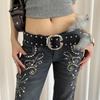 High-End Faux Fur Patchwork Wide Belt For Women Heavy-Duty Punk Retro Style Rivet Waist Belt With Skirt Jeans Belt