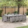 Garden Dining Set 11 pcs Light Gray Polypropylene
