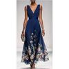 Summer Sexy V Neck Floral Chiffon Dress With Tie Waist For Casual And Party Wear