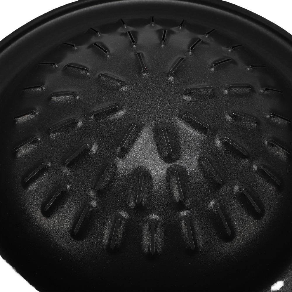 Black Hot Pot Grill Pan Round Round Thai Style BBQ Durable Grill Pan with Side Home Cooking