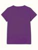 Women's Purple Rose Print Crew Neck Short Sleeve T-Shirt Casual Party Machine Washable Plus Size Top