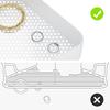 Orimade Magnetic Bathroom Corner Rack with 4 Hooks, White, Approx. W34 X D23 X H8cm, Bathroom Rack, Bath Toy Storage, Shower Hooks, Two-Tier Drainer