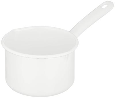 Nichi Nichi Tools Panela Esmaltada Noda Panela de Leite Apenas Fogo a Gás Fabricado no Japão Branco 12cm Uma Mão YN-M12