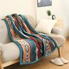 Nordisch Bohemian Flanelldecke Doppellagig Lammwolle Verdickt Warm Hypoallergen für Sofa Bett Reise Home Office