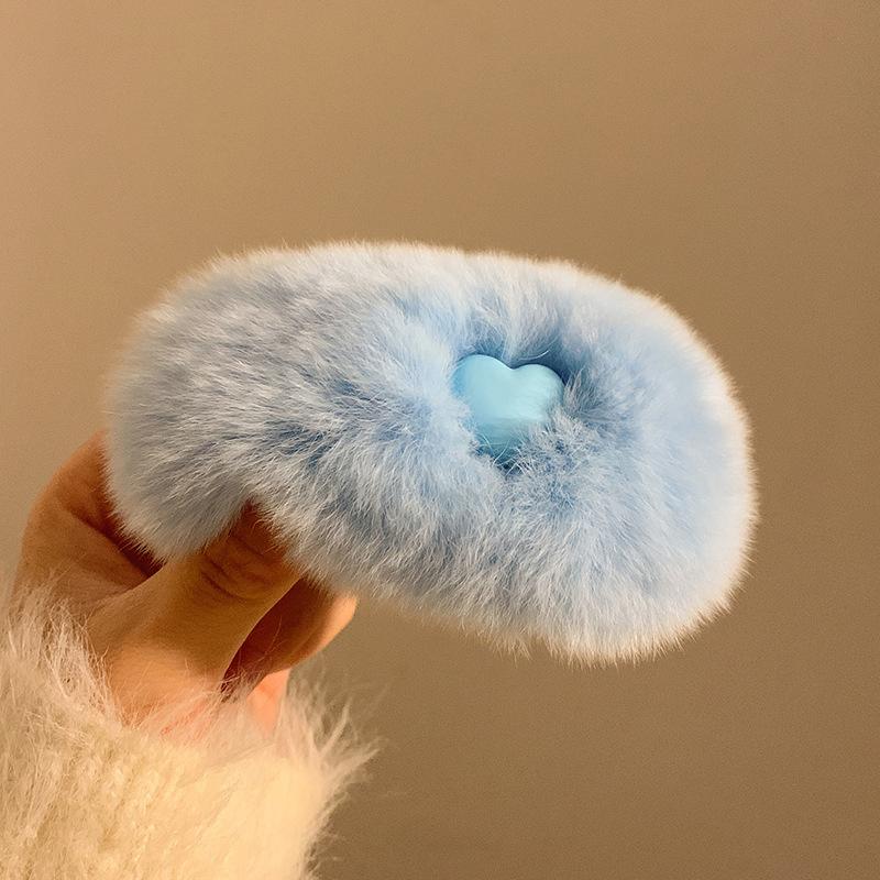 

Модная универсальная плюшевая заколка для волос в форме сердца для женщин и девочек, милая заколка-краб, заколка для волос конфетного цвета, кавайные аксессуары для волос, подарки 4