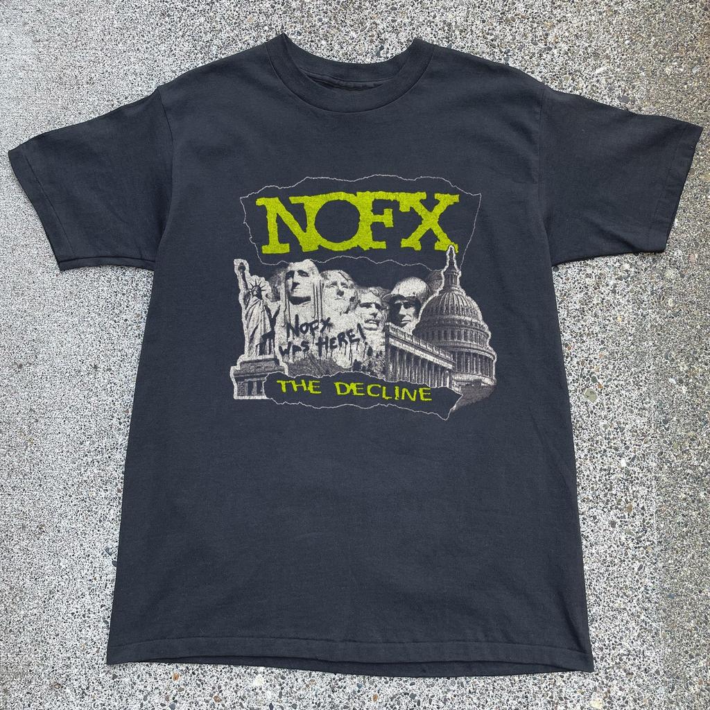 NOFX - The Decline T-Shirt, Unisex Schwarzes Baumwoll-T-Shirt, Größe S-5XL