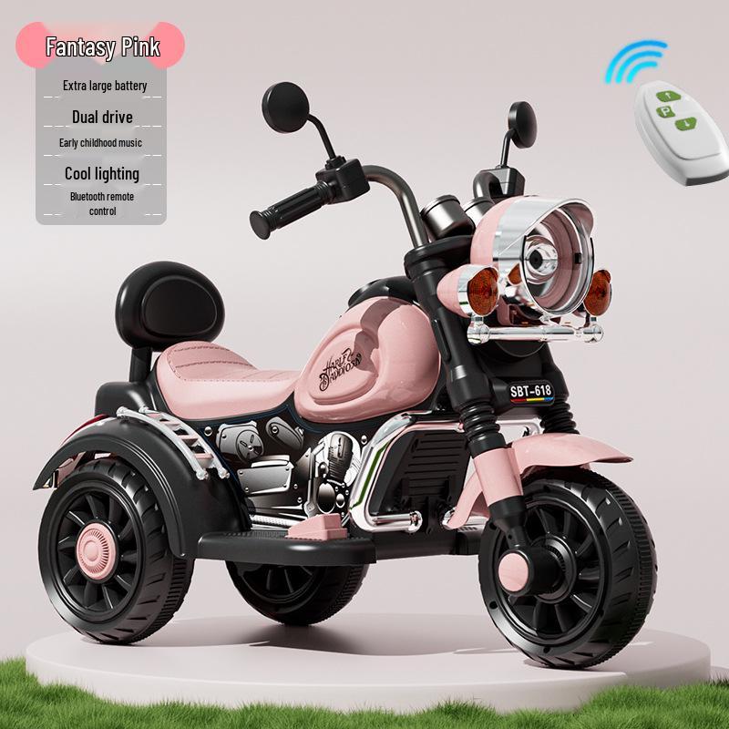 Kids' Electric Tricycle: Rechargeable Remote-Controlled Ride-On for Boys & Girls