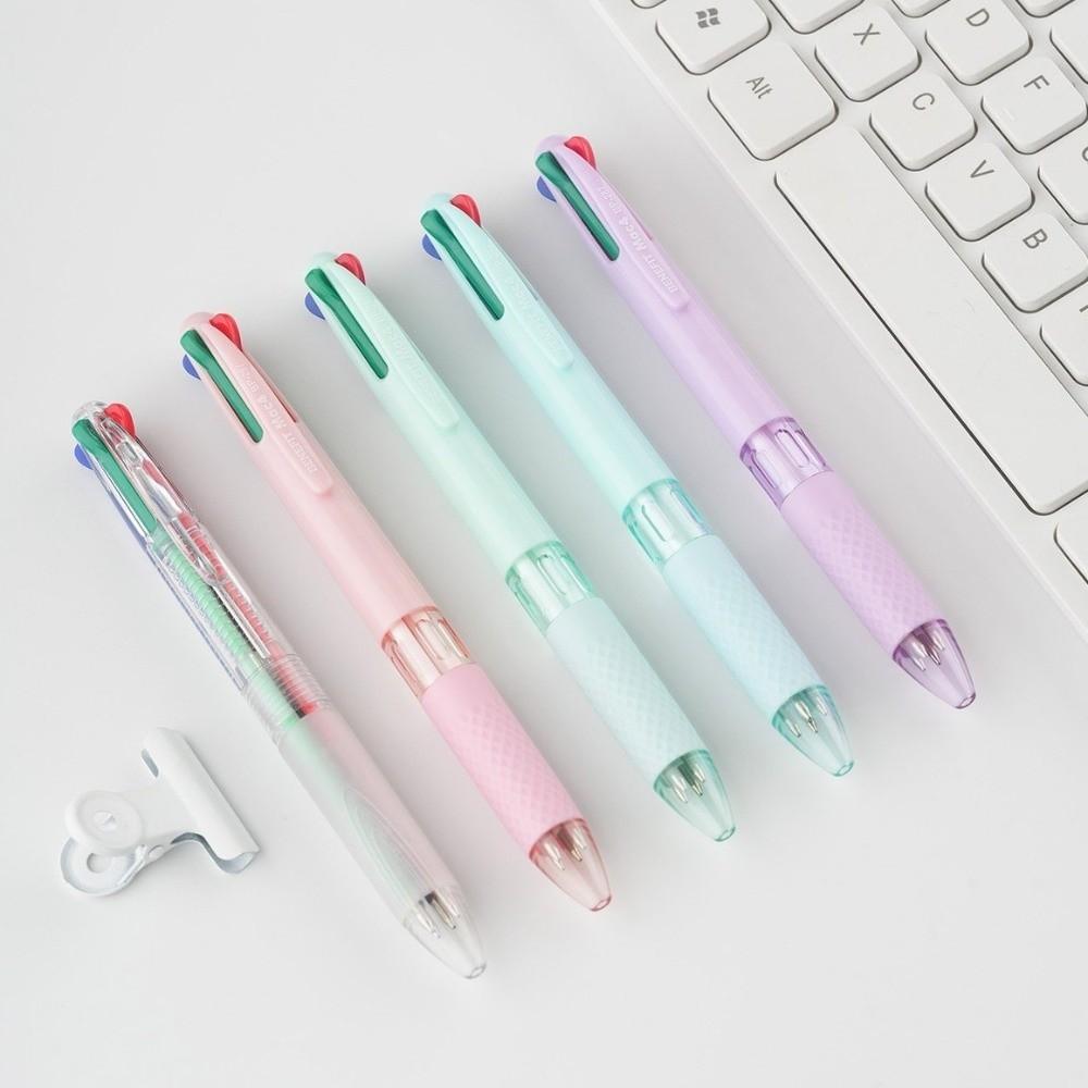 4-in-1 Multicolor Ballpoint Pen Press Using Writing Pen Multi-functional Gel Pen  Gift