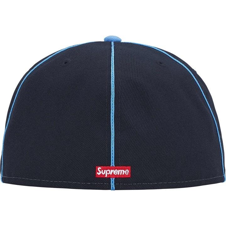 Supreme Piping Script Logo New Era Navy