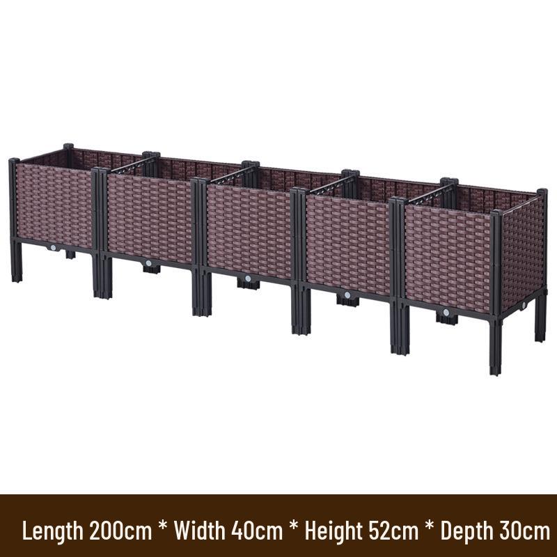 Multi-layer Space-saving Rectangular Planter Box for Indoor/Outdoor Vegetable Gardening