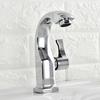 Single Hole Copper Curved Basin Sink Faucet Bathroom Deck Cold Water Outlet Tap