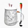 Cute Rabbit Mug Cartoon Mug Ceramic Cup Coffee Cup Milk Cup Water Cup Drinking Set