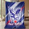 Custom Text Flannel Throw Blanket, Lightweight Cozy Bed Sofa BlanketCrystal Palace