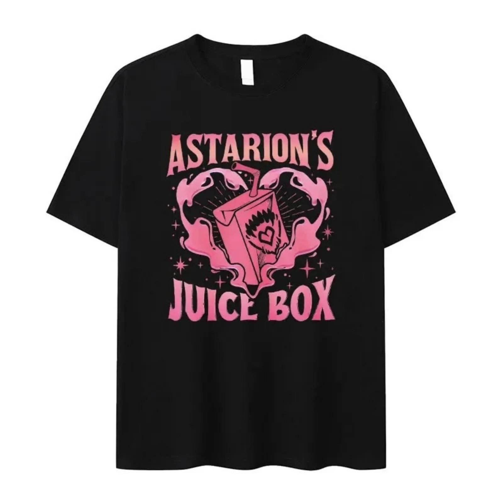 

Funny Astarion Juice Box Pattern Tshirt for WomenRetro Fashion Aesthetic TshirtSummer Casual Extra T-shirt XXXXXL різнокольоровий